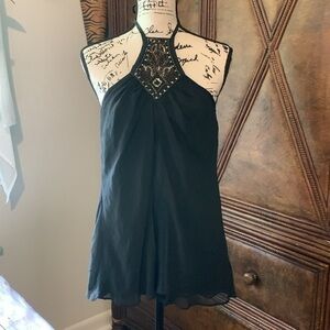 Beautiful express halter style tank with sequin high neck excellent condition